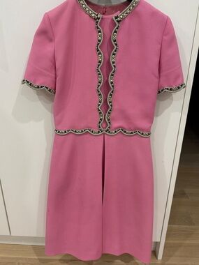 Gucci beaded pink dress